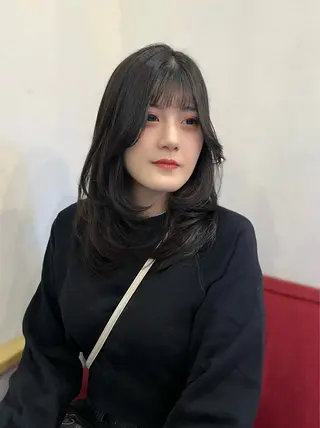 カラー ヘアアレンジ 似合わせ顔まわり カット💛森尾真由美のヘアスタイル