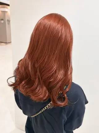 セミロング カラー 💗暖色/ブリーチ/ レイヤー/横浜/メイのヘアスタイル