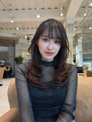 ロング カラー パーマ ヘアアレンジ 【くせ毛解消】縮毛 髪質改善✨たくみ✨のヘアスタイル