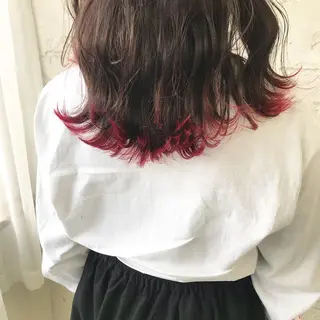 ロング カラー オリーブ/アッシュ やわらか透明感カラーのヘアスタイル