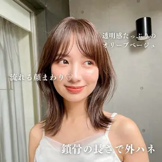 ミディアム カラー 内野 龍海 / レイヤーカットのヘアスタイル