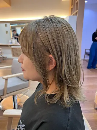 ミディアム カラー ✂︎HITOMI✂︎ 副店長のヘアスタイル