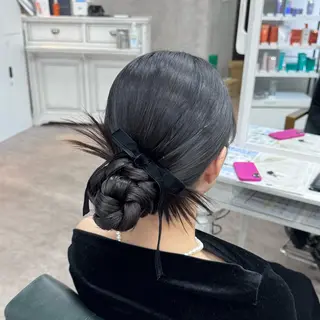 ロング ヘアアレンジ JUNSHIN🦋 ヘアセット／カラーのヘアスタイル