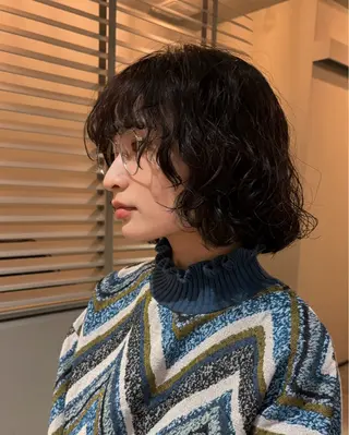 ミディアム パーマ 渋谷/原宿/メンズ/ コヤマトモヤのヘアスタイル