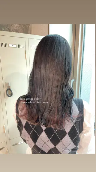 ロング カラー パーマ ヘアアレンジ メンズ キッズ ネイル マツエク・マツパ アイブロウ 透明感カラー・レイヤ ー🎀amika🎀のヘアスタイル