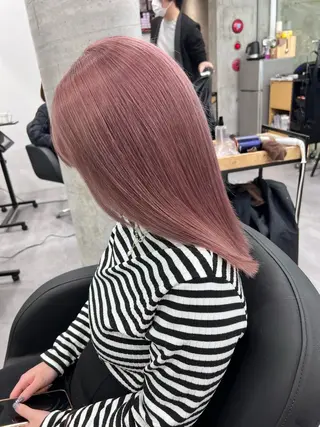 ミディアム azusa/心斎橋/ ハイトーンカラーのヘアスタイル