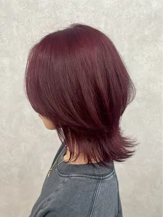 ミディアム カラー UNBLEACH ブリーチカラーのヘアスタイル