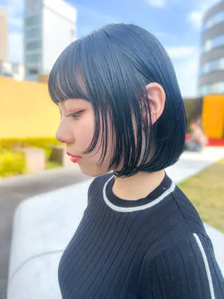 ショート カラー 顔周りレイヤー/ボブ 銀座✨中野まさひろのヘアスタイル