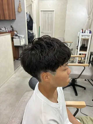 パーマ メンズ 武田 虎士のヘアスタイル