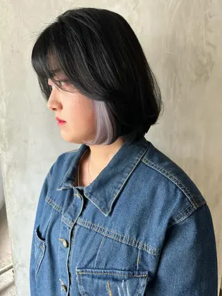 ミディアム 【縮毛矯正髪質改善】 中山健太のヘアスタイル