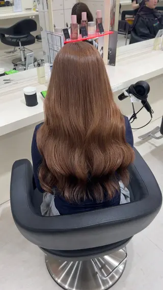ロング カラー ヘアアレンジ 韓国レイヤー＆ピンク 艶髪🩶maikoのヘアスタイル