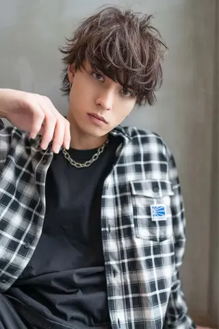 ショート メンズ ⚡メンズパーマフ ェードカットTomyのヘアスタイル