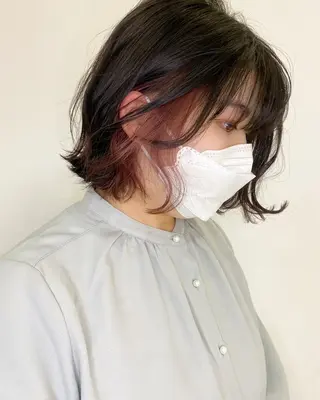 ミディアム カラー 駅チカ【ali'i】 アリイ花崎友美☘のヘアスタイル