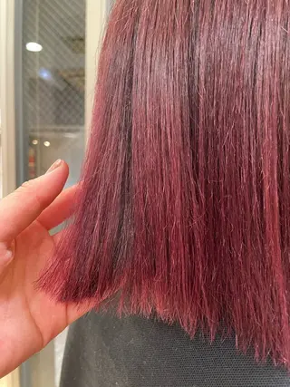 ミディアム まるやま ひなこ/艶髪カラーのヘアスタイル