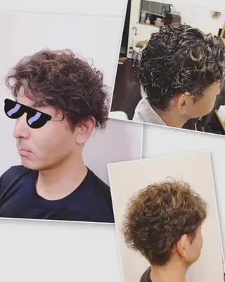 ショート カラー パーマ メンズ 小林 由里香のヘアスタイル