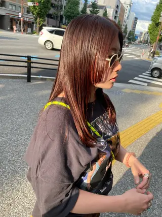 ロング カラー 東 史夏のヘアスタイル