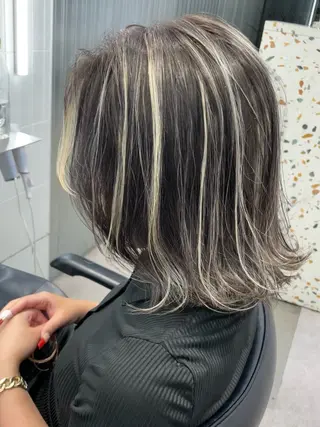 ミディアム カラー 表参道/ハイライト バレイヤージュのヘアスタイル