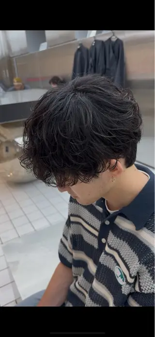 パーマ ヘアアレンジ メンズ fifth park 六反穂 龍介のヘアスタイル
