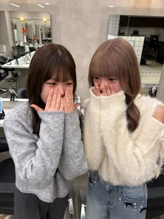 カラー 透明感ベージュ🤎 ナチュラルレイヤーのヘアスタイル