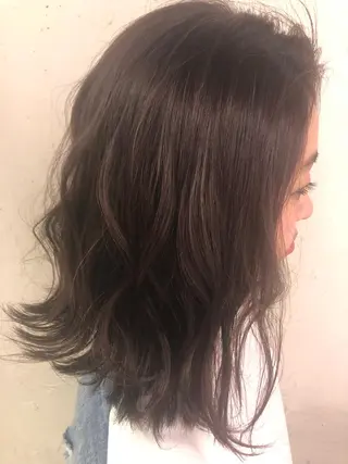 ミディアム カラー 推しカラー オタク美容師 山本のヘアスタイル