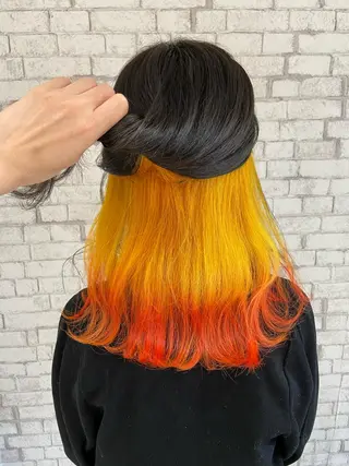 セミロング カラー 透明感カラー 松田晃代のヘアスタイル