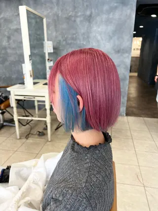 ショート カラー メンズカットグラデー ションカラー/ケイゴのヘアスタイル