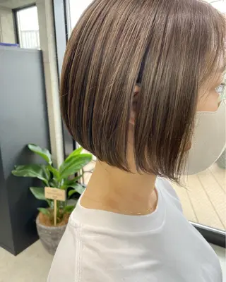 ショート カラー パーマ OVER→三軒茶屋 /縮毛矯正・髪質改善のヘアスタイル