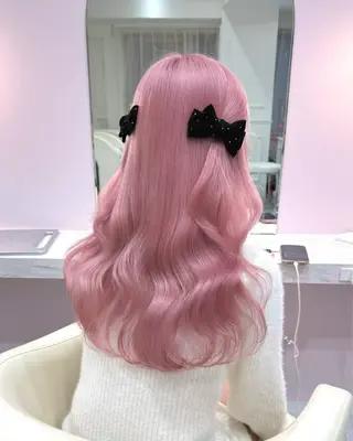 ロング カラー ハイトーンカラー💞 くるみ🎀のヘアスタイル