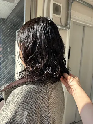 ミディアム パーマ 透明感カラー/パーマ /烏丸御池/寿々乃のヘアスタイル