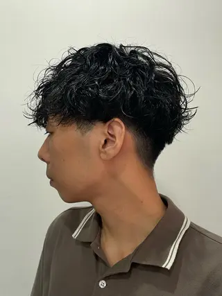 ショート パーマ メンズ ボブモデル募集/ 青木亮太郎のヘアスタイル