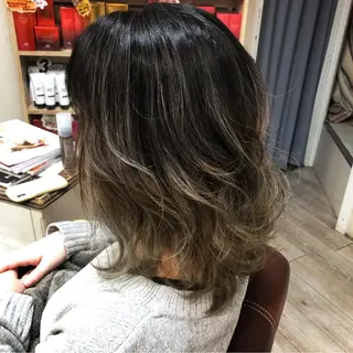 ミディアム カラー 髪質改善/艶髪 やまなかのヘアスタイル