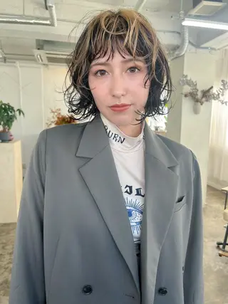 ショート パーマ 原 瑞希のヘアスタイル