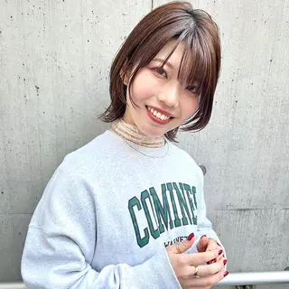 ミディアム カラー ヘアアレンジ トレンドヘア🩶 艶髪🩶yoshiのヘアスタイル