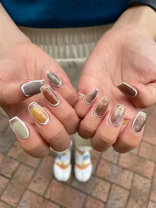 ネイル 【淡色color/ nail】maikoのネイルデザイン