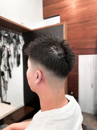 ショート パーマ ヘアアレンジ メンズ キッズ ブリーチカラー🔥 パーマ【佐々木凌平】のヘアスタイル