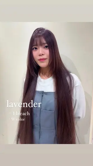 ロング カラー ワンホン×髪質改善 つのーか🩶‪🫧のヘアスタイル