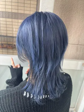 ミディアム カラー 岩谷/ブリーチ 🪽透明感カラーのヘアスタイル
