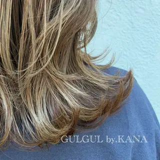 セミロング 🪞Kana｜透明感 カラー × 髪質改善のヘアスタイル