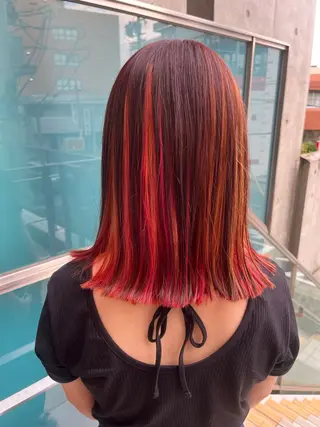 セミロング カラー 久木原 ゆりのヘアスタイル