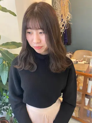 セミロング カラー 中目黒🌼 🌼ハナのヘアスタイル