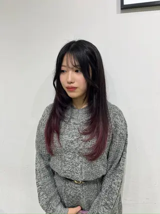 ロング カラー 韓国風ヘア さらのヘアスタイル
