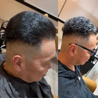ショート カラー パーマ メンズ 黒原 将貴のヘアスタイル