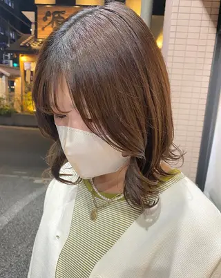 ミディアム 🫧顔周りカット 🫧樫村優香のヘアスタイル