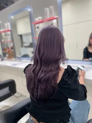 ロング 流行りの透明感カラー ×縮毛矯正🤍ユウのヘアスタイル
