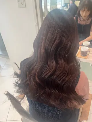 ロング カラー レイヤー/パーマ/ 暖色系/貞金瑞波のヘアスタイル