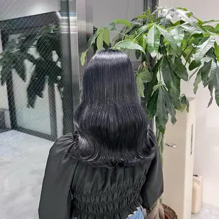 ロング カラー パーマ ヘアアレンジ 透明感ブリーチカラー 🌈TOMOHIROのヘアスタイル