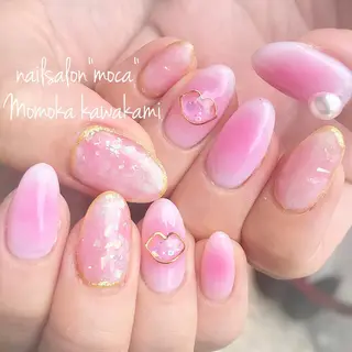 ロング パーマ ヘアアレンジ ネイル マツエク・マツパ 川上 桃果のネイルデザイン