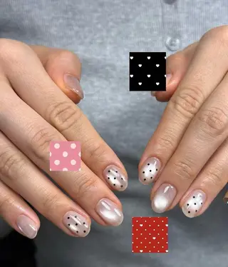 ミディアム めぐみのネイルサロン スタッフ練習のネイルデザイン