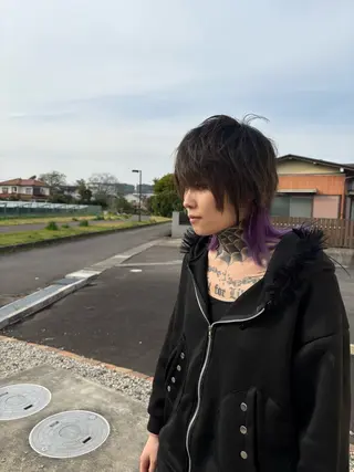 ミディアム カラー 澤木優輝 【cuaura】のヘアスタイル