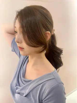 ロング 松永 悠里のヘアスタイル
